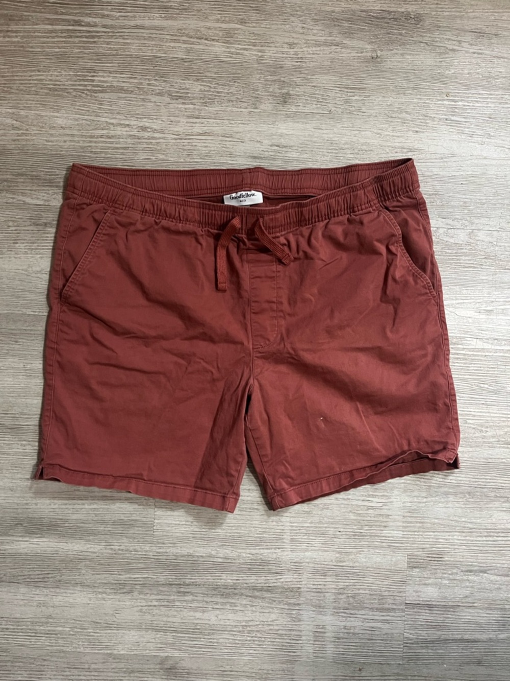 Goodfellow Elastic Waist Shorts Maroon Beach Summer Size L